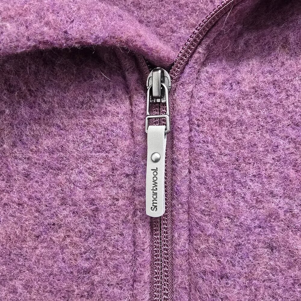 Smartwool Hudson Trail Fleece Poncho Pullover Size Small Wool Blend Purple - Picture 4 of 11